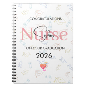 Personalised Nurse Graduation Congratulations Notebook