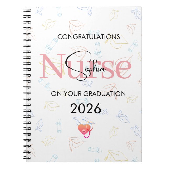 Personalised Nurse Graduation Congratulations Notebook (Front)