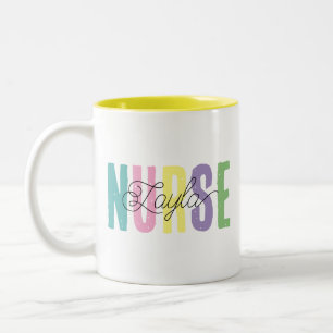 Personalised Nurse Graduation Gift for New Nurses Two-Tone Coffee Mug