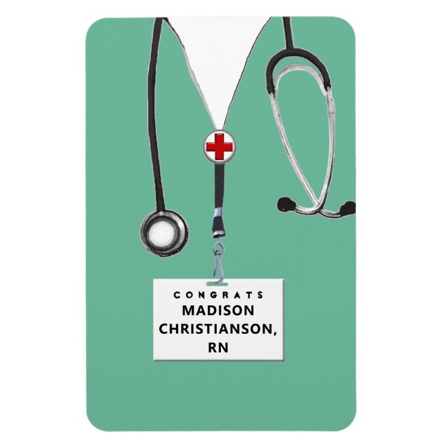 Personalised Nurse Graduation Gift Magnet (Vertical)