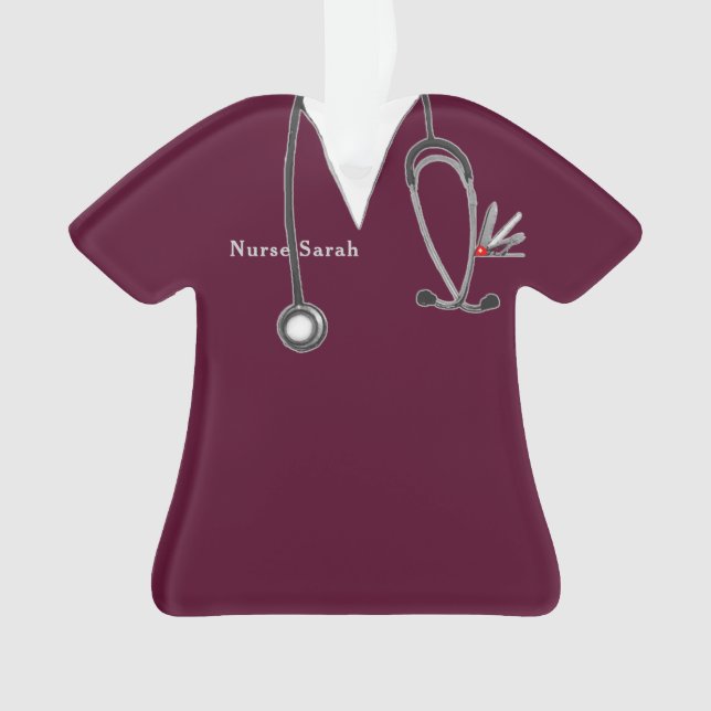 Personalised Nurse Graduation Gift Ornament (Front)