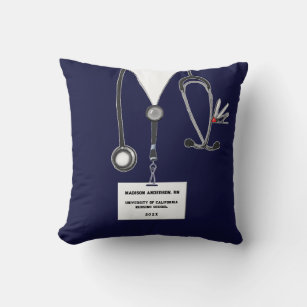 personalised nurse graduation gift throw pillow