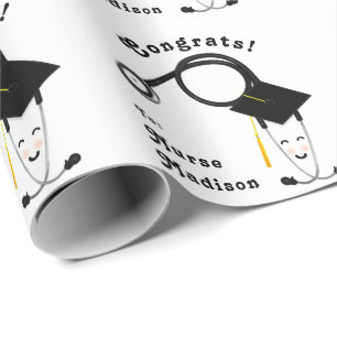 Personalised Nurse Graduation Gift Wrapping Paper