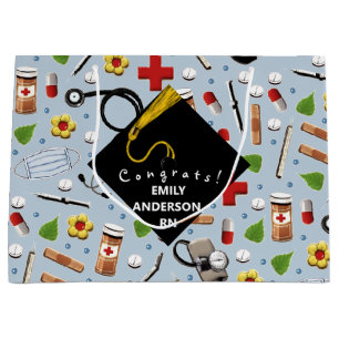 Personalised Nurse Graduation Large Gift Bag