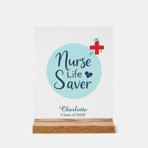 Personalised Nurse Graduation Name Gift Acrylic Sign