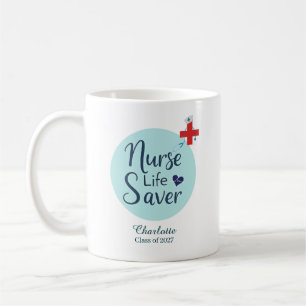 Personalised Nurse Graduation Name Gift Coffee Mug
