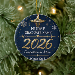 Personalised Nurse Graduation Ornament 2026 Wint
