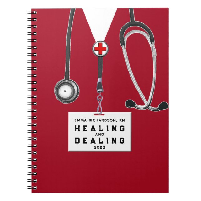 personalised nurse journal notebook (Front)