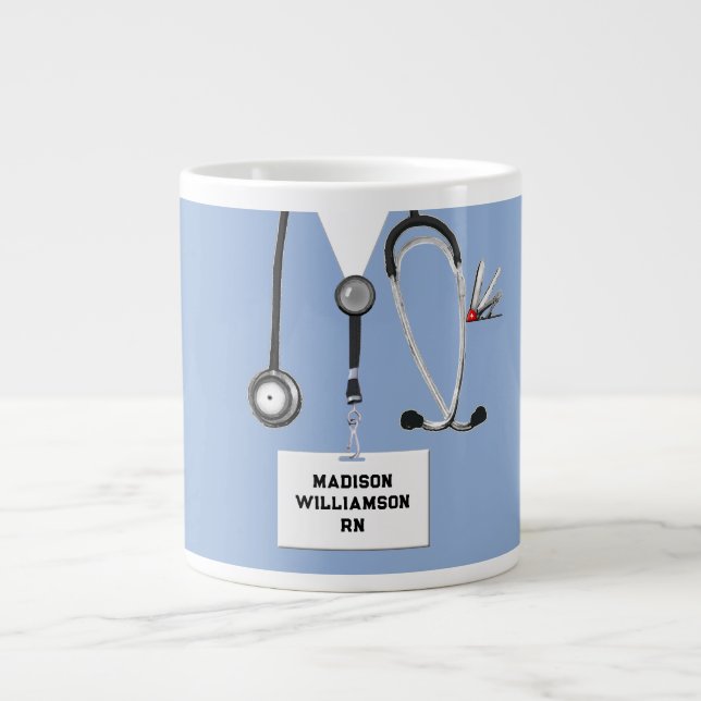 Personalised Nurse Large Coffee Mug (Front)