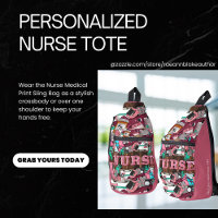Personalised Nurse Medical Print Sling Bag