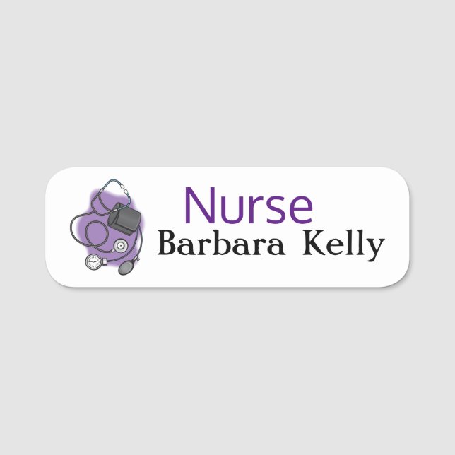 Personalised Nurse Name Tag (Front)