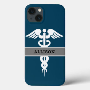 Personalised Nurse Navy Blue Medical Symbol Case-Mate iPhone Case