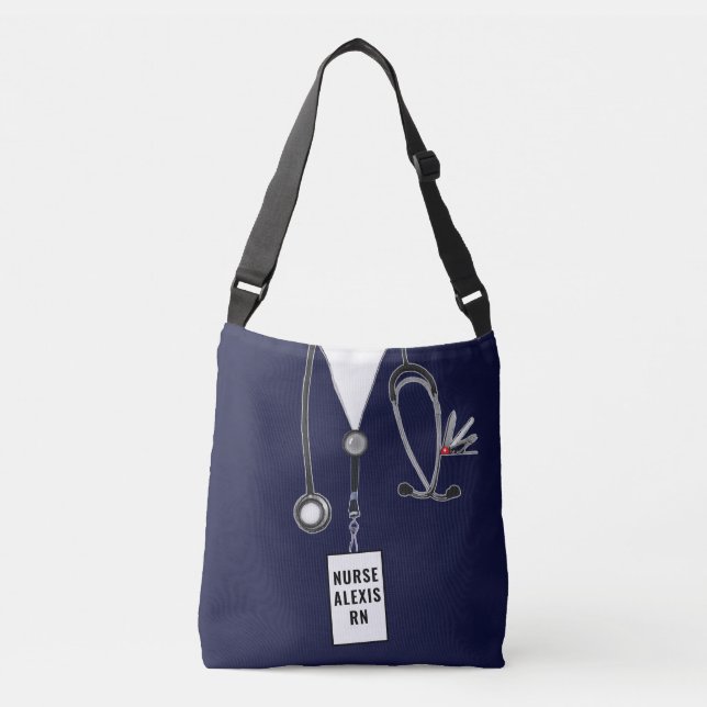 Personalised Nurse Novelty Crossbody Bag (Front)