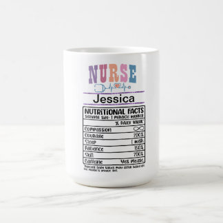 Personalised Nurse Nutritional Facts Funny Mug 