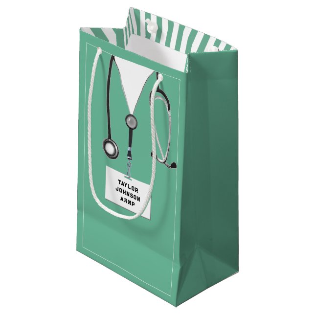 Personalised Nurse or Doctor Small Gift Bag (Front Angled)