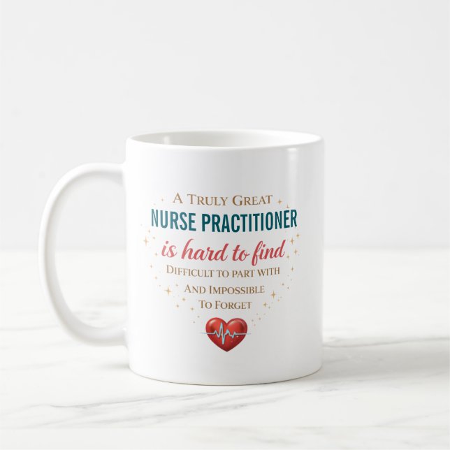 Personalised Nurse Practitioner Appreciation Quote Coffee Mug (Left)