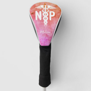 Personalised Nurse Practitioner Modern Medical Golf Head Cover