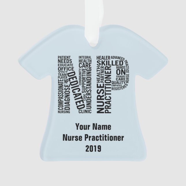 Personalised Nurse Practitioner NP Ornament (Front)