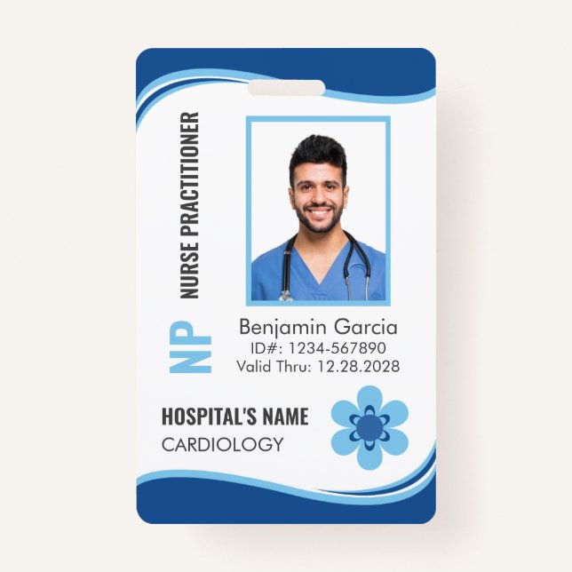 Personalised Nurse Practitioner Photo ID Security ID Badge (Front)