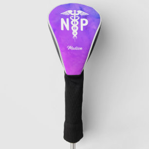 Personalised Nurse Practitioner Purple Pink Custom Golf Head Cover
