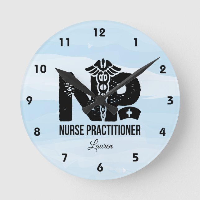 Personalised Nurse Practitioner Round Clock (Front)