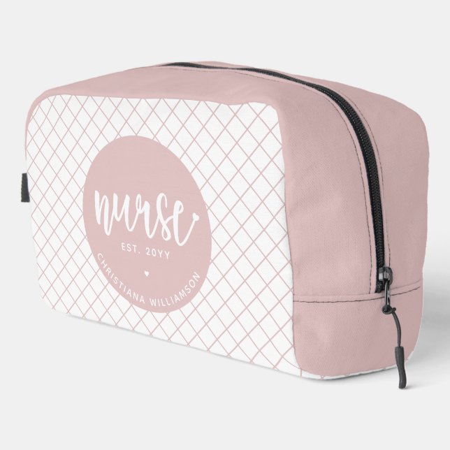 Personalised Nurse RN graduation Elegant Dopp Kit (Right Corner)