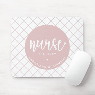 Personalised Nurse RN graduation Elegant Mouse Mat