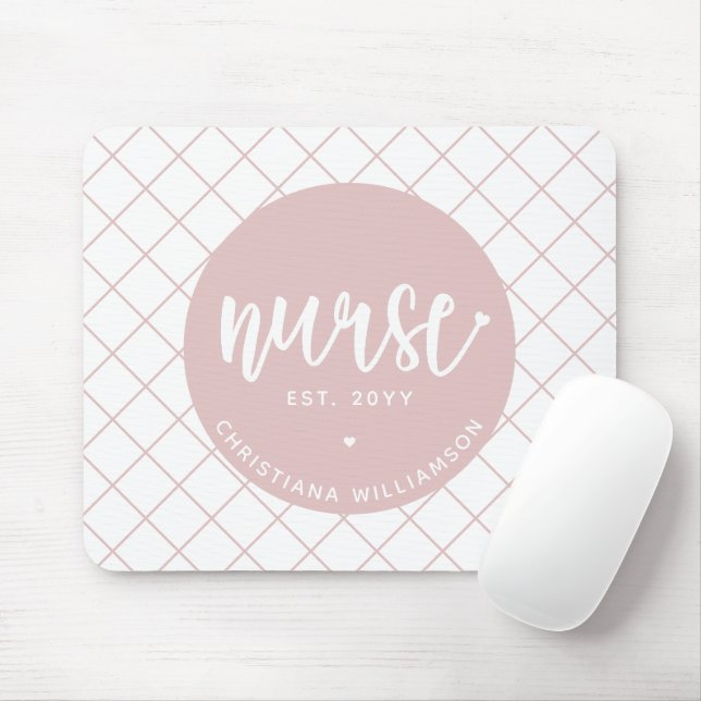 Personalised Nurse RN graduation Elegant Mouse Mat (With Mouse)