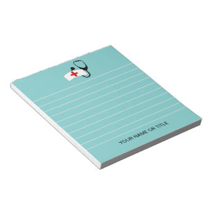 Personalised Nurse Stethoscope Medical  Notepad