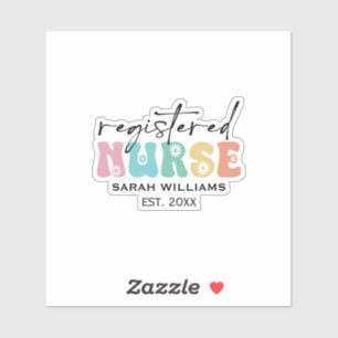 Personalised Nurse Sticker, Graduation gift for RN