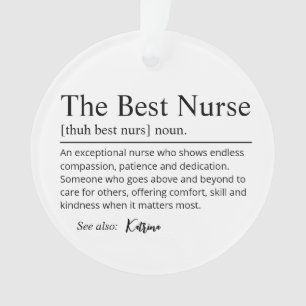 Personalised Nurse Thank You Ornament – The Best