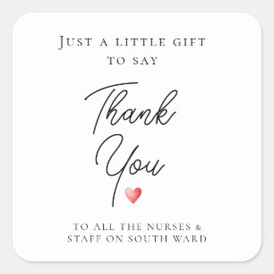 Personalised Nurse Thank You Sticker   Hospital 