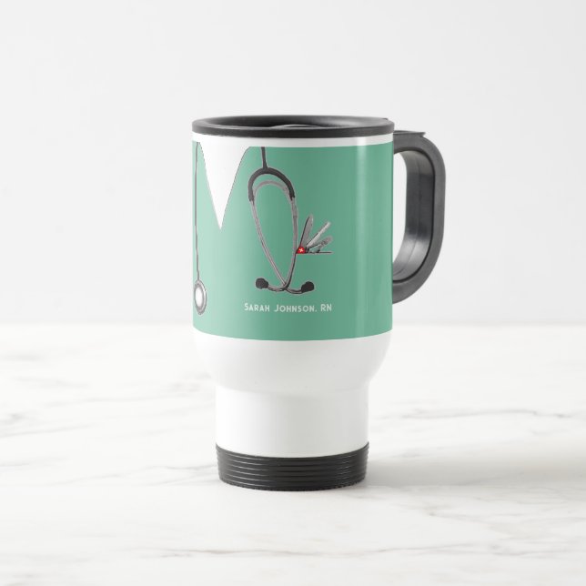 Personalised Nurse Travel Mug (Front Right)