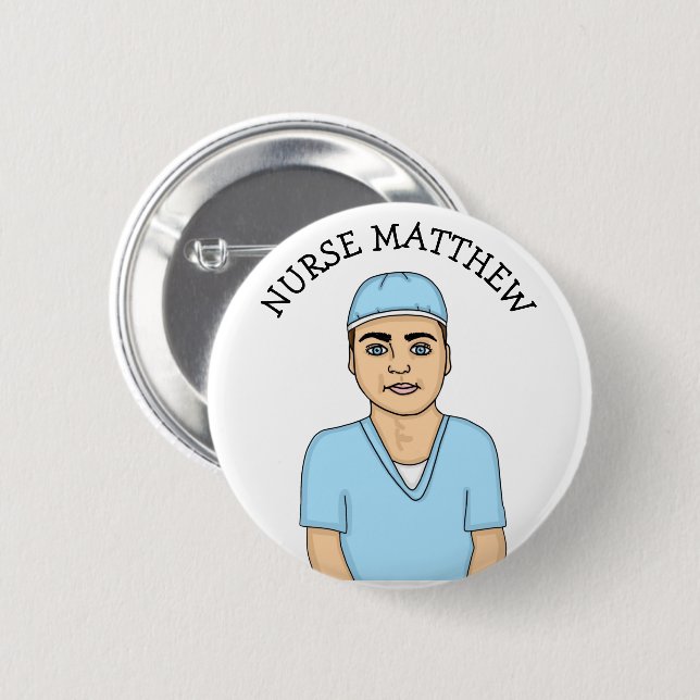 Personalised Nurse's Name Badge   (Front & Back)