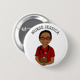 Personalised Nurse's Name Badge   Button