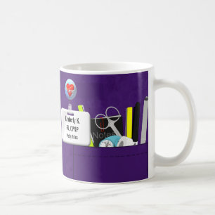 Personalised Nurse's Scrubs in Purple Coffee Mug