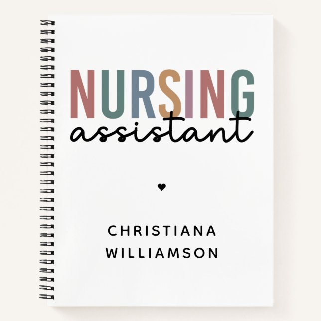 Personalised Nursing Assistant Notebook (Front)
