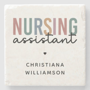 Personalised Nursing Assistant Stone Coaster