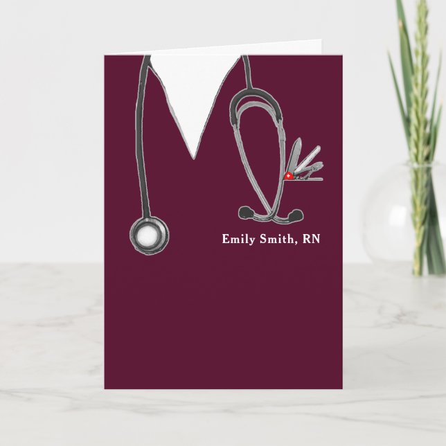Personalised Nursing School Graduation Card (Front)