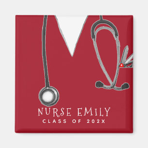 personalised nursing school graduation gift magnet