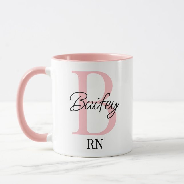 Personalised Nursing Student Gift, RN, LPN, CNA  Mug (Left)