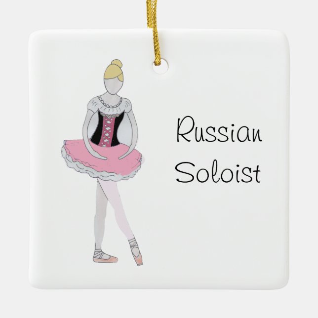 Personalised Nutcracker Ballet  Ceramic Ornament (Front)