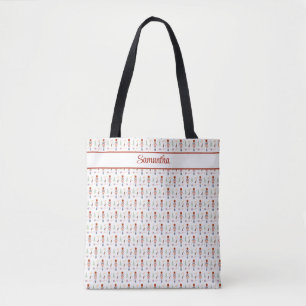 Personalised Nutcracker Ballet Music Holiday Tote Bag