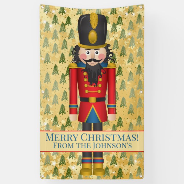 Personalised Nutcracker Christmas Banner (Vertical)