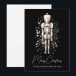 Personalised Nutcracker Christmas Card Dark<br><div class="desc">Celebrate the holiday season with this elegant, personalised Christmas card featuring a classic nutcracker design on a dark background. Perfect for adding a touch of charm and sophistication to your holiday greetings. Customise with your family name and the year to make it uniquely yours. Ideal for families who love traditional...</div>