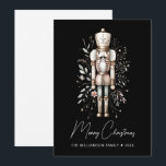 Personalised Nutcracker Christmas Card Dark<br><div class="desc">Celebrate the holiday season with this elegant, personalised Christmas card featuring a classic nutcracker design on a dark background. Perfect for adding a touch of charm and sophistication to your holiday greetings. Customise with your family name and the year to make it uniquely yours. Ideal for families who love traditional...</div>