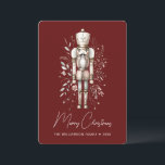 Personalised Nutcracker Christmas Card Red<br><div class="desc">Celebrate the holiday season with this elegant, personalised Christmas card featuring a classic nutcracker design on a dark background. Perfect for adding a touch of charm and sophistication to your holiday greetings. Customise with your family name and the year to make it uniquely yours. Ideal for families who love traditional...</div>