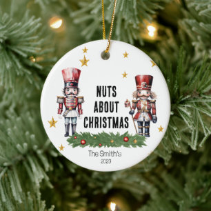 Personalised Nutcracker Christmas  Ceramic Tree Decoration