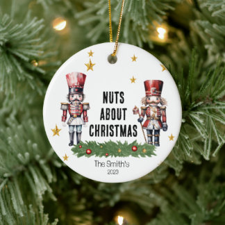 Personalised Nutcracker Christmas  Ceramic Tree Decoration