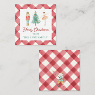 Personalised Nutcracker Christmas Gift Enclosure Card